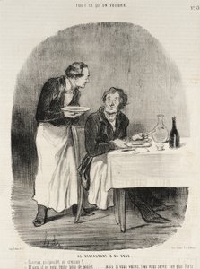 Ravintolassa 32 soulla tekijältä Honoré Daumier