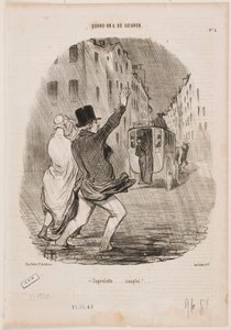 Hitto! Se on täynnä! tekijältä Honoré Daumier