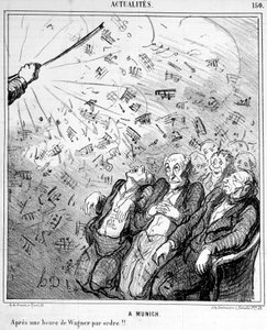Sarjakuva Wagnerin musiikista - Honoré Daumier tekijältä Honoré Daumier