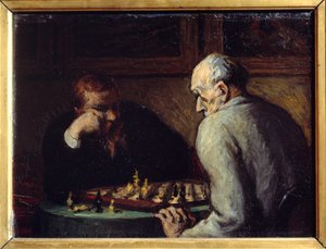 Honore Daumierin (1808-1879) shakinpelaajat 1800-luku tekijältä Honoré Daumier