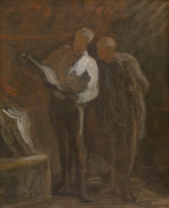 Kaiverrusten kerääminen, noin 1870-73 (öljy kankaalle). tekijältä Honore Daumier