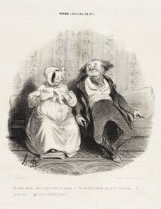 Kuulehan, rakkaani! Luuletko, että siitä tulee poika? tekijältä Honoré Daumier