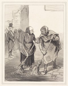 Kuulkaahan, rouva Giboulard... tekijältä Honoré Daumier