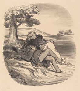 Suloinen vapaa-aika eläkkeellä olevan rautakaupan... tekijältä Honoré Daumier