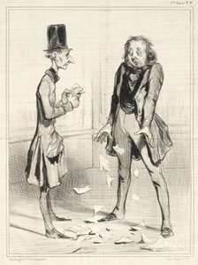 Taas velkojani, aina vain... tekijältä Honoré Daumier