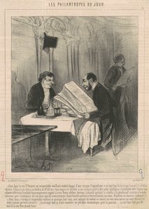 Eilen rue Saint-Honorélla... vanha mies tekijältä Honoré Daumier