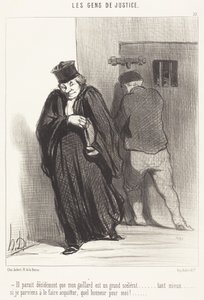 Näyttää siltä... että miekkoseni on suuri roisto... tekijältä Honoré Daumier