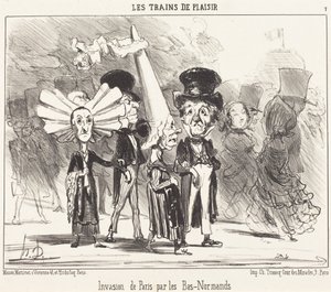 Alanormandialaisten hyökkäys Pariisiin tekijältä Honoré Daumier