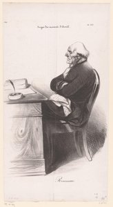 Jean-Joseph Rousseaun karikatyyri tekijältä Honoré Daumier