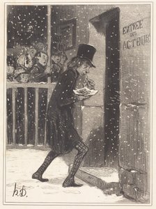Funambules-teatterin näyttelijä tekijältä Honoré Daumier
