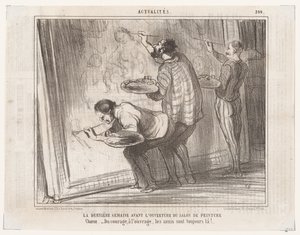Viimeinen viikko ennen maalaustaiteen salongin avajaisia... (Ajankohtaista), Le Charivarista tekijältä Honoré Daumier
