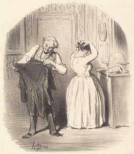 Päivä, jona syödään päivällistä herra johtajan luona... tekijältä Honoré Daumier