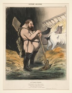 Augeiaan tallit. Ryhtyä puhdistajaksi suurenmoiselle sankarille, teoksesta Antiikin historia tekijältä Honoré Daumier