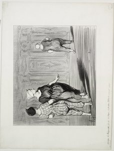 The Bathers, levy 15: Se on taas hän, kaunis muoti, rouva Coquardeau! tekijältä Honoré Daumier