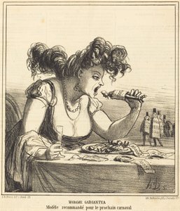 Rouva Gargantua tekijältä Honoré Daumier