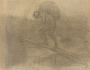 Säkkiä kantava mies tekijältä Honoré Daumier