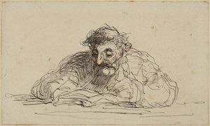 Lukeva mies tekijältä Honoré Daumier