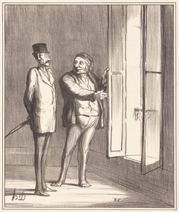 Herra viihtyy täällä erittäin hyvin... tekijältä Honoré Daumier