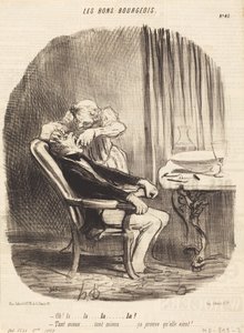 Voi! Tuolla... aina parempi... se todistaa, että hän on tulossa! tekijältä Honoré Daumier