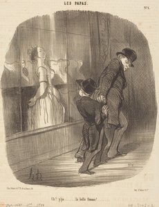 Voi! Isä... mikä kaunis nainen! tekijältä Honoré Daumier