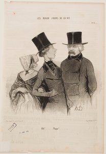 Hups... Isä! ... tekijältä Honoré Daumier