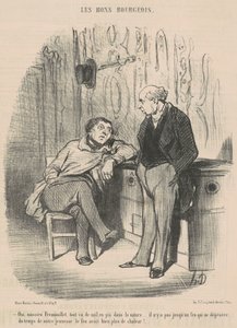 Kyllä, Mossieu Fremoillet, kaikki menee huonosta pahempaan... tekijältä Honoré Daumier