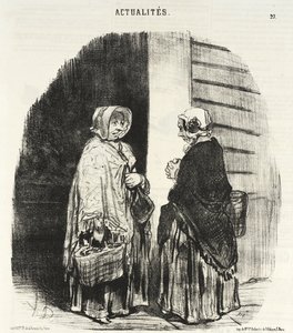 Kyllä, rouva Chaboulard... kaksikymmentäneljä ruokakauppiasta... tekijältä Honoré Daumier
