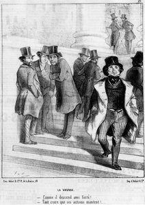 Pariisi: Pörssi, Daumier - "" Charivari"" 19.01.1845 tekijältä Honoré Daumier
