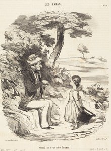 Kun isä on keppostelija tekijältä Honoré Daumier