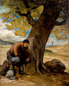 Sancho Pansa, lepäämässä puun alla tekijältä Honoré Daumier