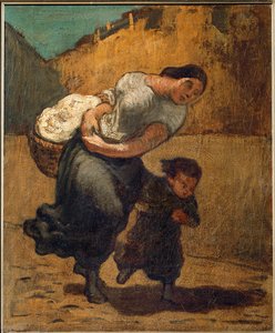 Taakka ... (öljy kankaalle) tekijältä Honoré Daumier