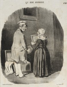 Katso, vaimoni, tuossa on muotokuvani dagerrotyyppinä... tekijältä Honoré Daumier
