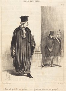 Katso, tuossa saattaa olla asiakas tekijältä Honoré Daumier