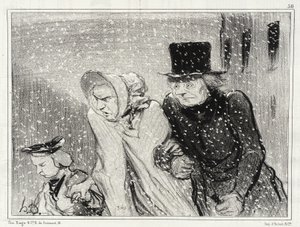 Sinä ärsytät minua, vaimoni! ... jo tunnin ajan ... tekijältä Honoré Daumier