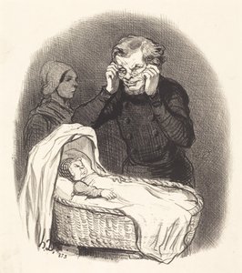 Onnellinen isä tekijältä Honoré Daumier