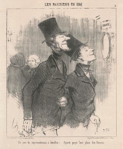 Hyväntekeväisyysnäytöksen päivänä tekijältä Honoré Daumier