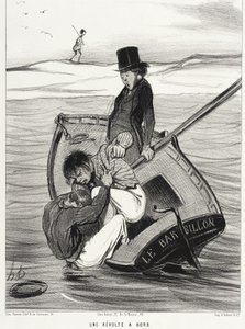 Kapina laivalla tekijältä Honoré Daumier