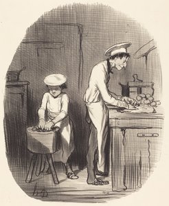 Kuulehan, poika, olet väärässä... tekijältä Honoré Daumier