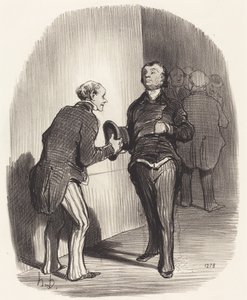 Näkymä ministeriön etuhuoneesta... tekijältä Honoré Daumier