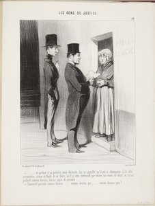 ...ja puhuessaan hänelle näin vaununovella lausui... tekijältä Honoré Daumier
