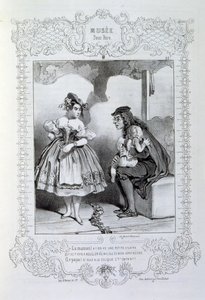 kuvituksia ideoista ja legendoista Philipon otsikolla Les Cent ja Robert Macaire tekijältä Honoré Daumier