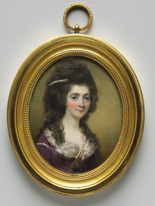 Naisen muotokuva, nimeltään Mrs. Close, 1786. tekijältä Horace Hone