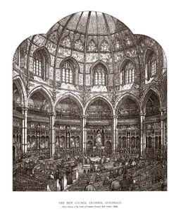 The New Council Chamber Guildhall, 1884, 1886 tekijältä Horace Jones