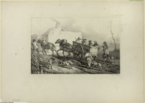 Metsästäjät tekijältä Emile Jean Horace Vernet