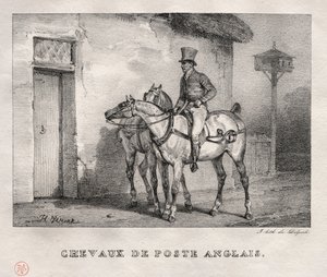 Postihevoset, 1823. tekijältä Emile Jean Horace Vernet