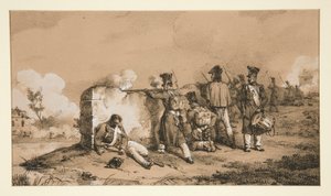 Sotilaita yhteenotoissa tekijältä Emile Jean Horace Vernet