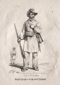Vapaaehtoinen partisaani, 1822. tekijältä Emile Jean Horace Vernet