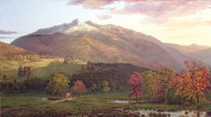 Mount Monroe ja Adams, n.1874 öljy paneelille. tekijältä Horace Wolcott Robbins