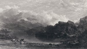 Highland Loch, sumu lepää vuorilla tekijältä Horatio Macculloch