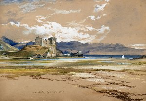 Knock Castle, Skye, n.1834 (akvarelli)